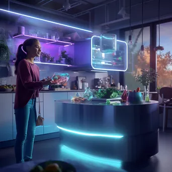 Woman cooking with technology in a modern kitchen - Image 4