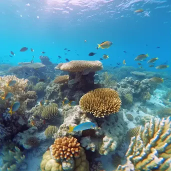 Colorful coral reef with tropical fish swimming, captured with a GoPro Hero 9. - Image 3