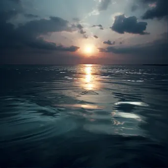 Reflection of a full moon on a calm sea - Image 1