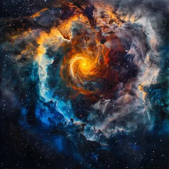 Colorful galaxy with swirling nebulae and stars - Image 3