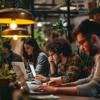 Developers Working in Co-Working Space