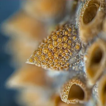 Vorticist representation of a pollen grain with dominant angular shapes - Image 4