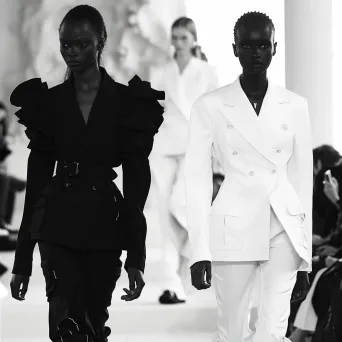 Minimalist modern monochrome runway scene - Image 2