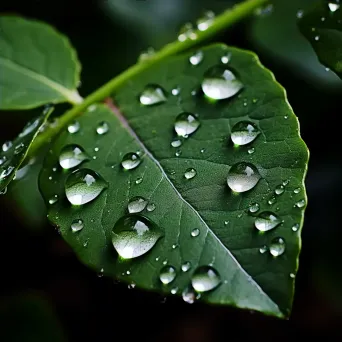 bright droplets dark leaf - Image 4