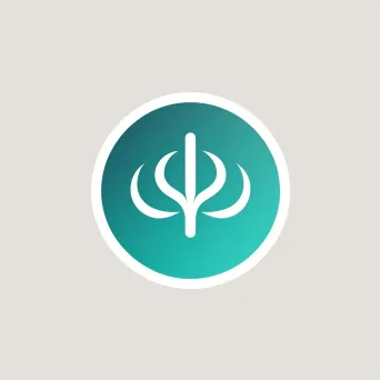 Modern and minimalist app icon health platform logo in teal and white colors - Image 1