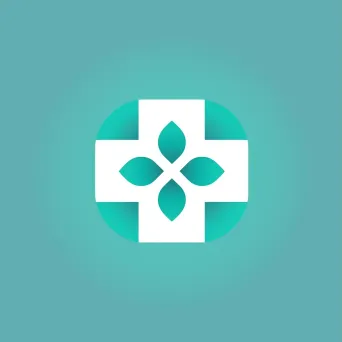 Modern and minimalist app icon health platform logo in teal and white colors - Image 3