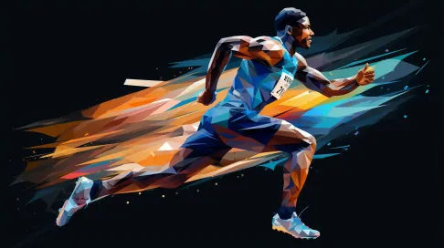 Low Poly Athlete in Motion