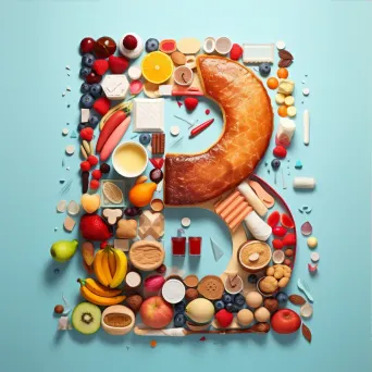 Colorful breakfast-themed typography in low poly style - Image 3