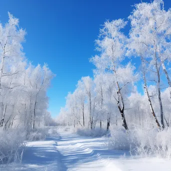 Frosted trees in front of a glacial landscape - Image 4