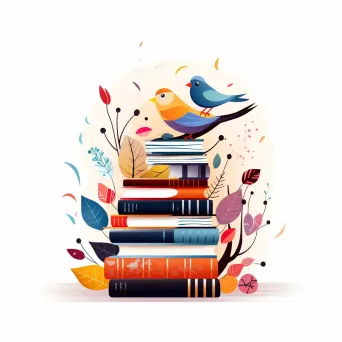 Whimsical Book Stack Logo for Online Bookstore - Image 2