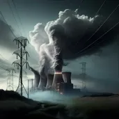 Power plant releasing emissions into atmosphere symbolizing air pollution - Image 3