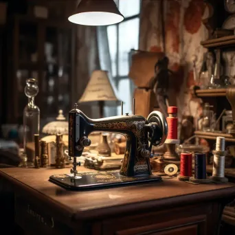 Cozy Craft Room with Sewing Machine