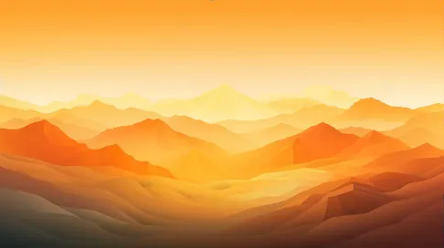 Polygonal depiction of serene mountain landscape at sunrise - Image 3