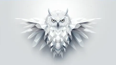 Geometric representation of a snowy white owl - Image 4