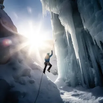 ice climber frozen waterfall - Image 1