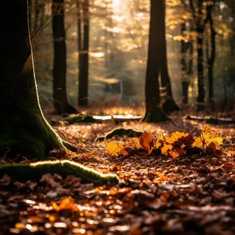 Autumn Leaves in Forest