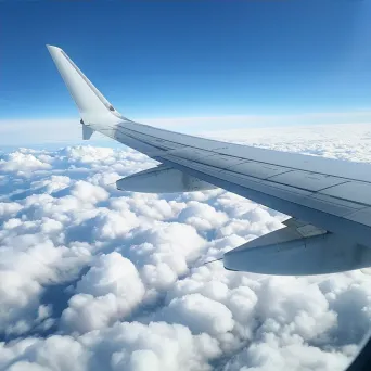 Aircraft Wing Cloudscape Aerial View