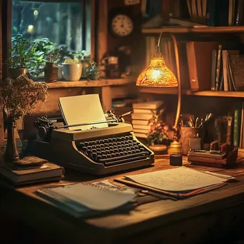 Cozy Vintage Desk Setup