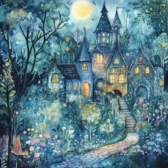 Moonlit Enchanted Garden