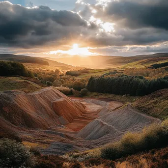 Remote Clay Pit in Valley