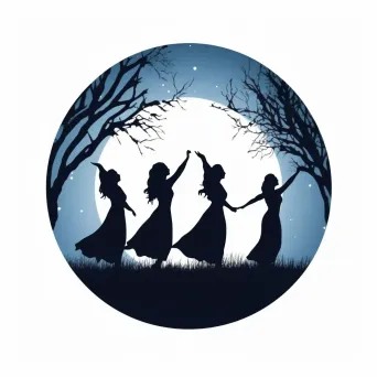 Shadow Dancers Logo - Mystical figures in a graceful dance under moonlight - Image 4