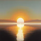 Sunrise over a calm ocean, symbolizing hope and promise for a new day - Image 1