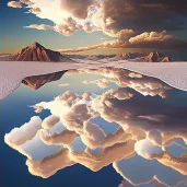 Salt flat mirroring the sky - Image 4