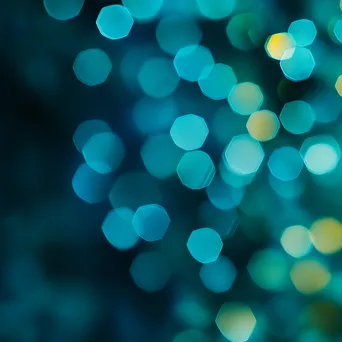 Gradient of turquoise to teal with hexagonal bokeh effects - Image 3