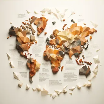 Phrase depicted as a low poly typographic map with earthy colors - Image 3