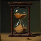 Hourglass with vibrant and dull sand - Image 1