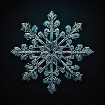 Snowflake displaying intricate and unique pattern of nature