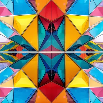 Abstract symmetrical pattern with vibrant colors - Image 2