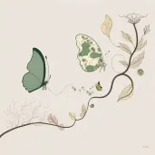 Painting of a caterpillar transforming into a butterfly representing personal growth - Image 4