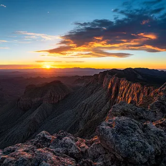 Sunset Shadows on a Rugged Plateau