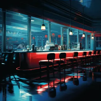 Late-Night Neon Noir Diner