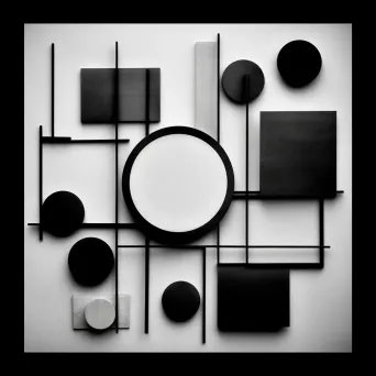 Image showing a geometric composition in a monochrome color scheme - Image 4