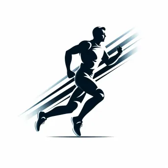 Fitness center logo with dynamic runner silhouette - Image 3