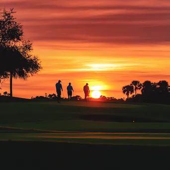 Sunset at Luxury Golf Course