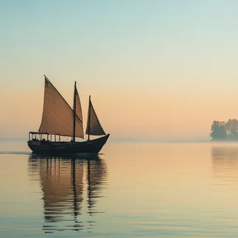 Traditional Boat at Dawn