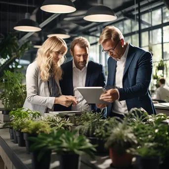 Project managers discussing in a modern workspace - Image 3