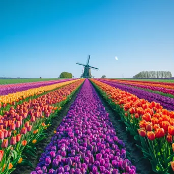 Colorful tulip fields in full bloom during springtime - Image 3