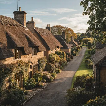 Historic estate with thatched roofs and manicured gardens - Image 1