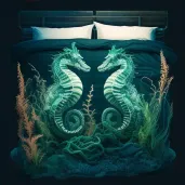 Seahorses dancing in a bed of seagrass - Image 4