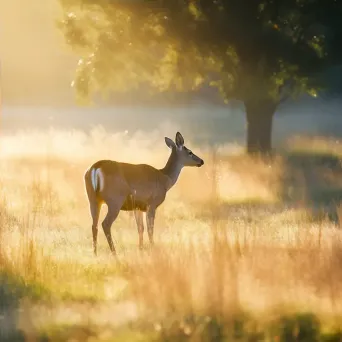 Deer grazing at dawn - Image 4