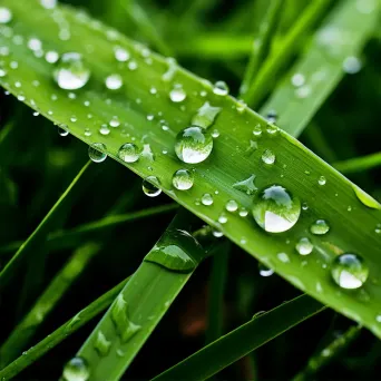 close-up of grass blades - Image 2