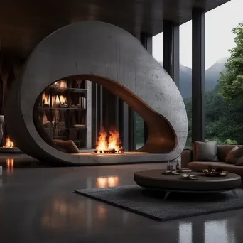 Sculptural fireplace interiors - Image 4