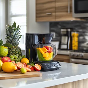 Vibrant Fruit Smoothie Preparation