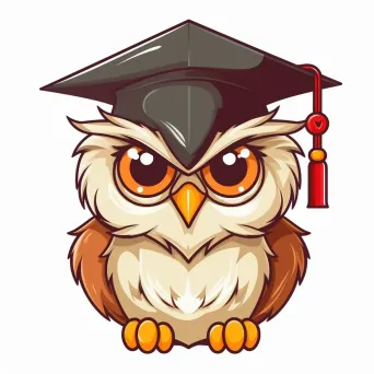 Wise owl school mascot logo on a white background - Image 1