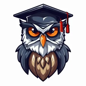 Wise owl school mascot logo on a white background - Image 2