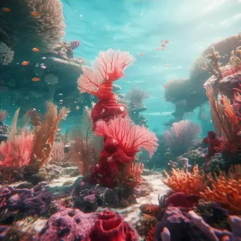 Tranquil coral reef garden with seahorses, taken with a RED Komodo 6K. - Image 4